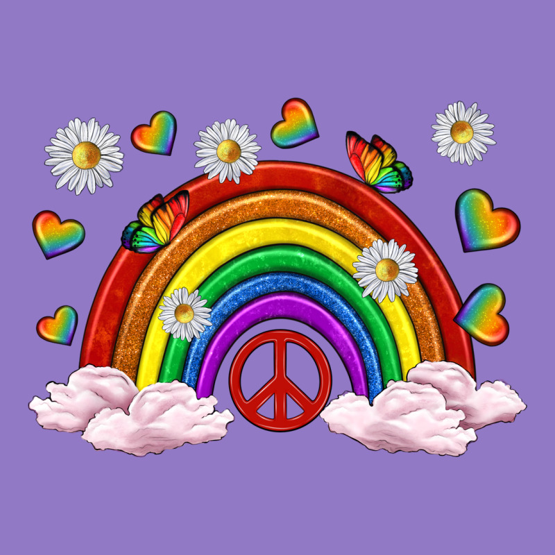 Pride Rainbow With Daisy And Butterfly Urban Hoodie by texasbilliewilder | Teevron