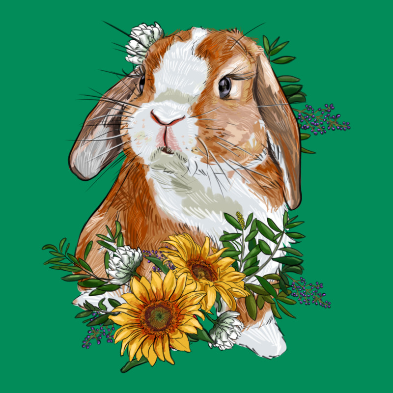 Bunny With Sunflowers Urban Hoodie by RanaPortraitStore | Teevron