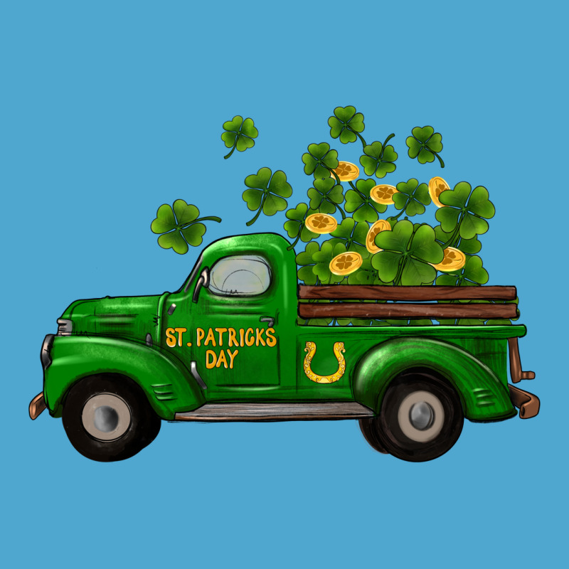 St Patricks Truck Shamrock Horseshoe Gold Premium Hoodie by RanaPortraitStore | Teevron