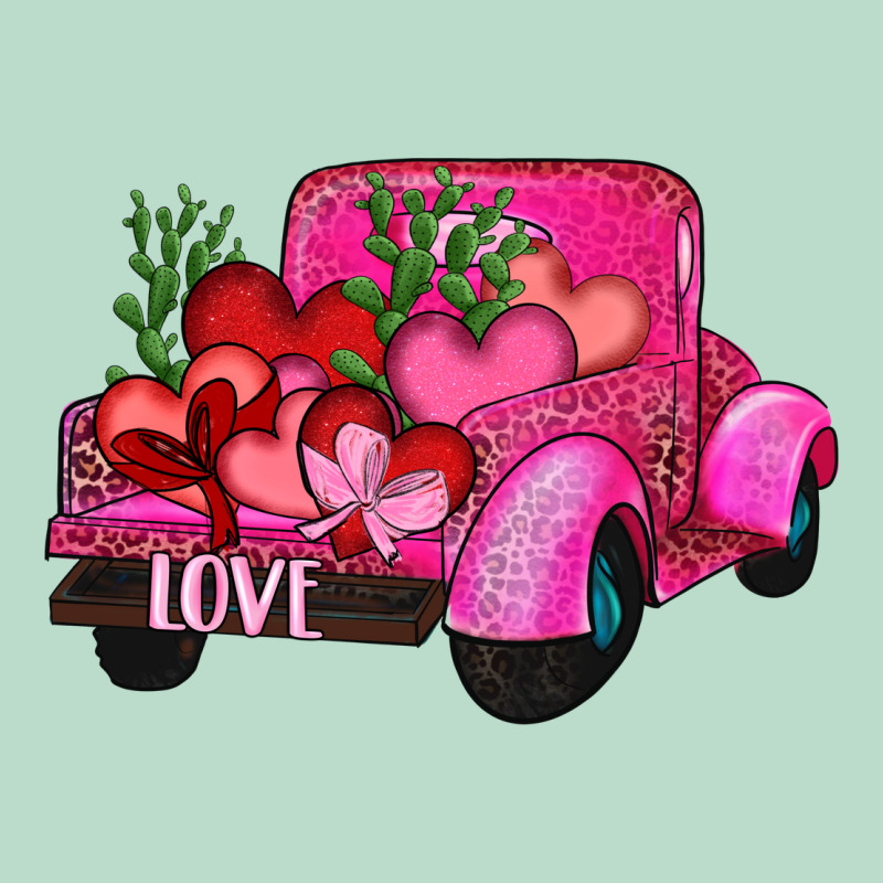 Valentine's Day Heart Cactus Truck Premium Hoodie by RanaPortraitStore | Teevron
