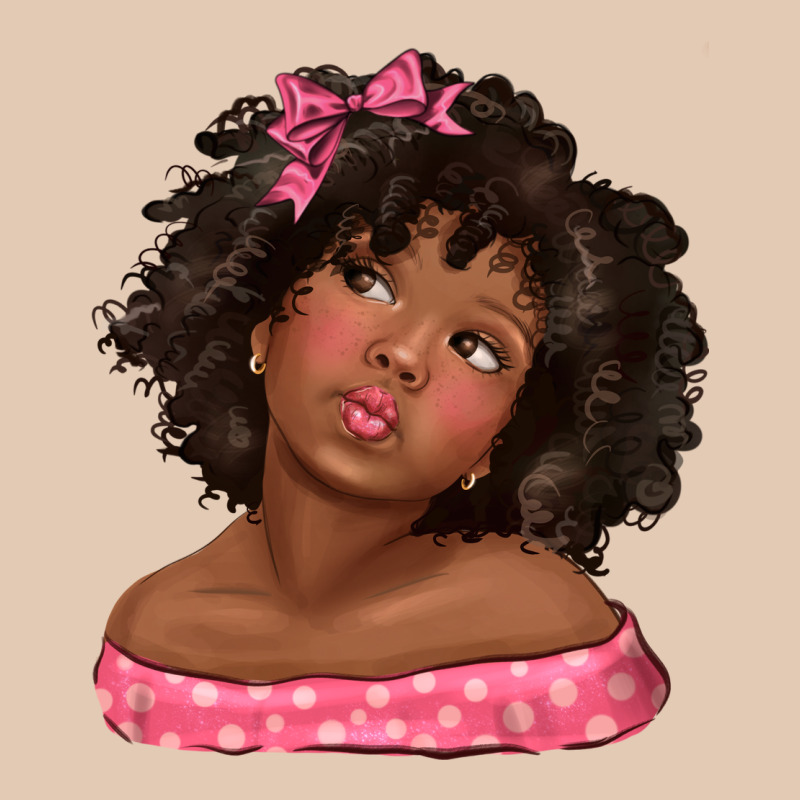 Afro Black Girlchild Kiss With Bow Urban Hoodie by texasbilliewilder | Teevron