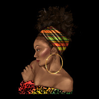Afro Black Woman Profile Juneteenth Urban Hoodie | Teevron