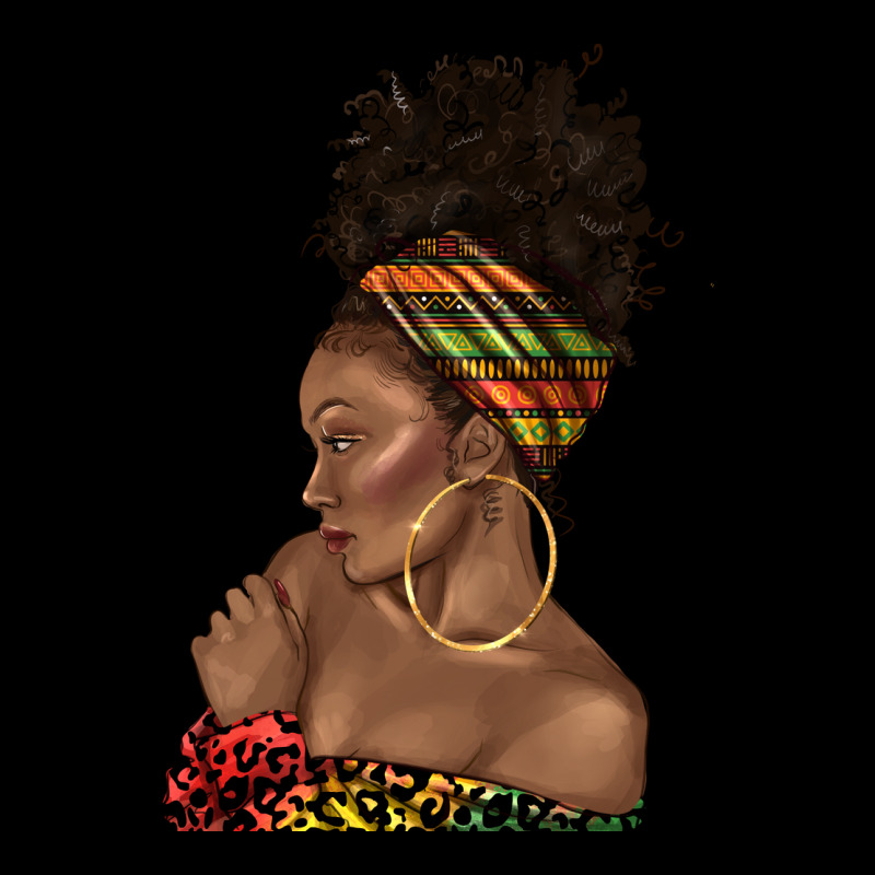 Afro Black Woman Profile Juneteenth Urban Hoodie by texasbilliewilder | Teevron