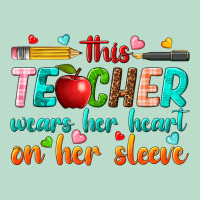 This Teacher Wears Her Heart On Her Sleeve Premium Hoodie | Teevron