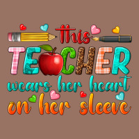 This Teacher Wears Her Heart On Her Sleeve Premium Hoodie | Teevron