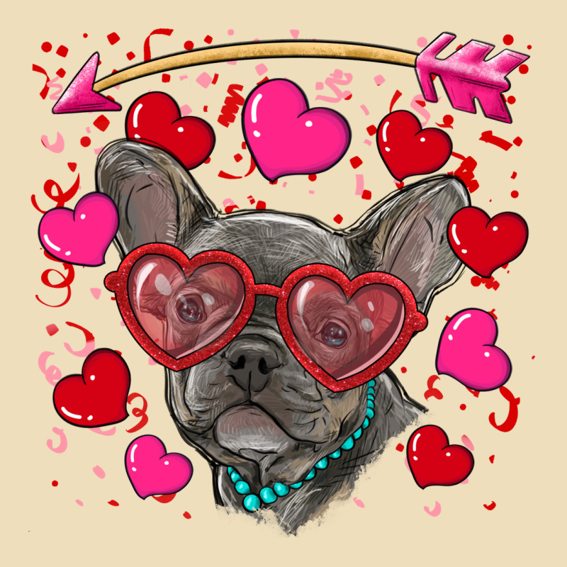 Valentine's Day French Bulldog Puppy Premium Hoodie by RanaPortraitStore | Teevron