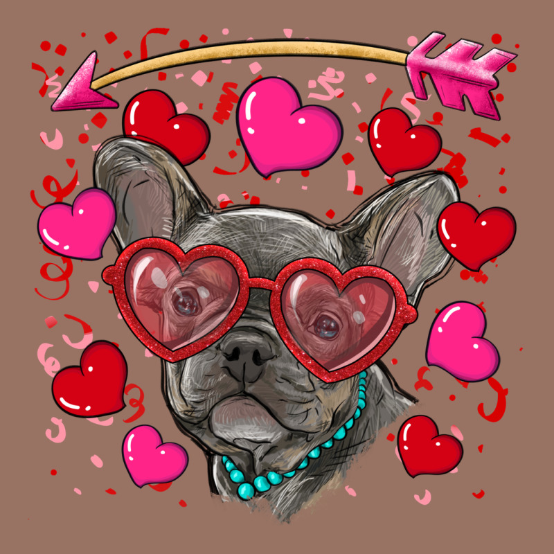 Valentine's Day French Bulldog Puppy Premium Hoodie by RanaPortraitStore | Teevron