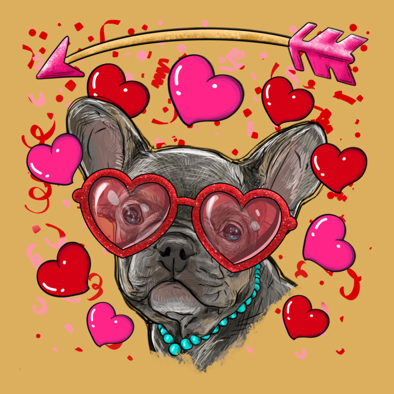 Valentine's Day French Bulldog Puppy Premium Hoodie by RanaPortraitStore | Teevron