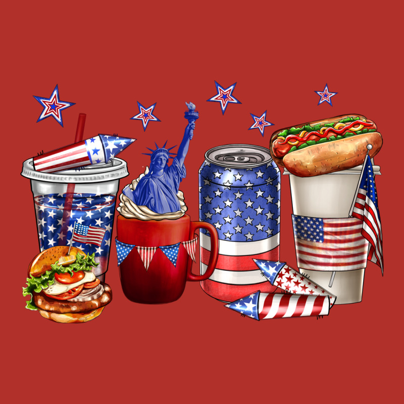 4th Of July Coffee Cups Premium Hoodie by texasbilliewilder | Teevron