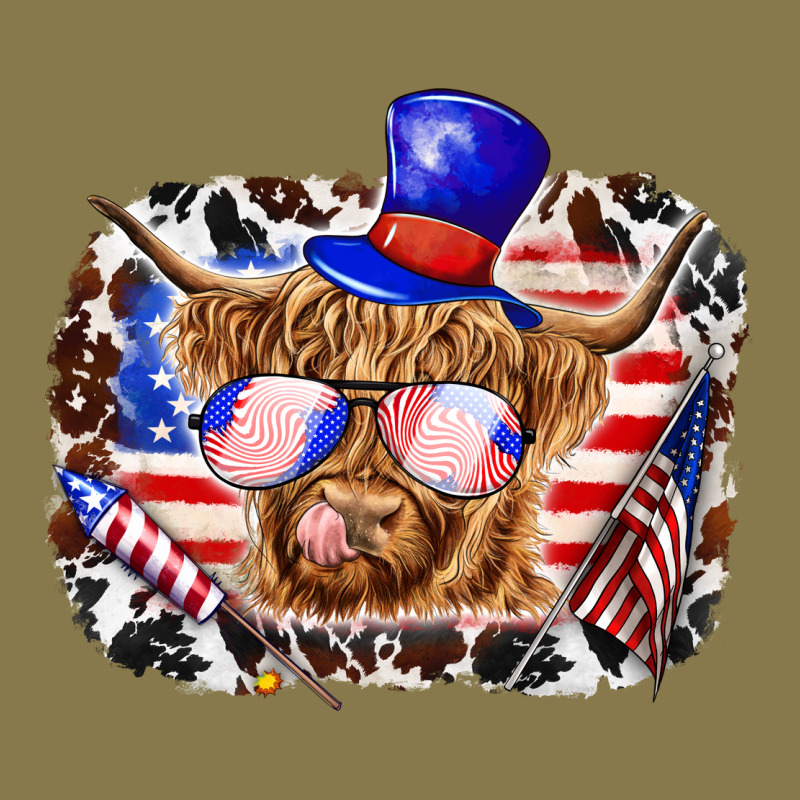 4th Of July Cow Premium Hoodie by texasbilliewilder | Teevron