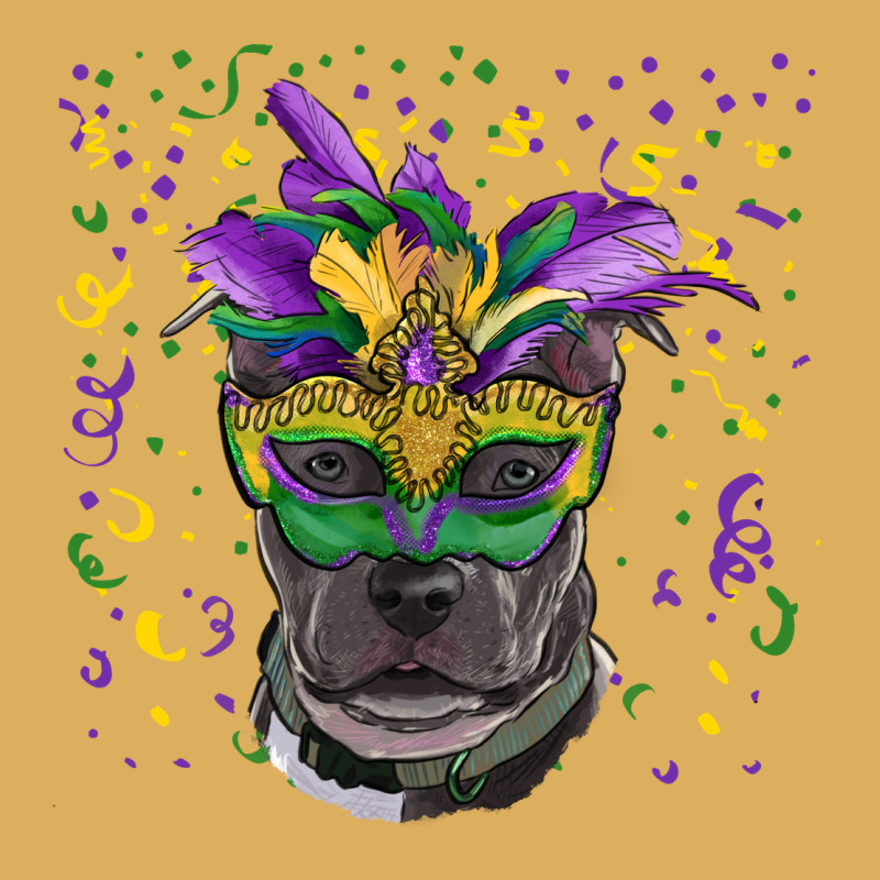 Mardi Gras  Mask Pitbull Premium Hoodie by RanaPortraitStore | Teevron