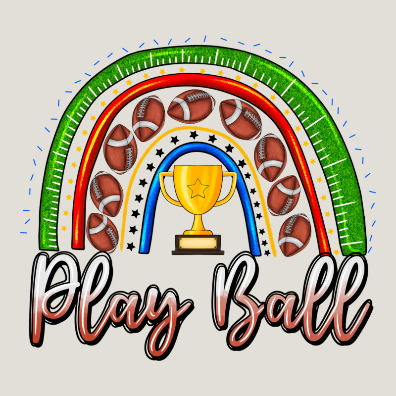 Play Ball Football Rainbow Heavy Core Tee by CowhideDigitalArt | Teevron