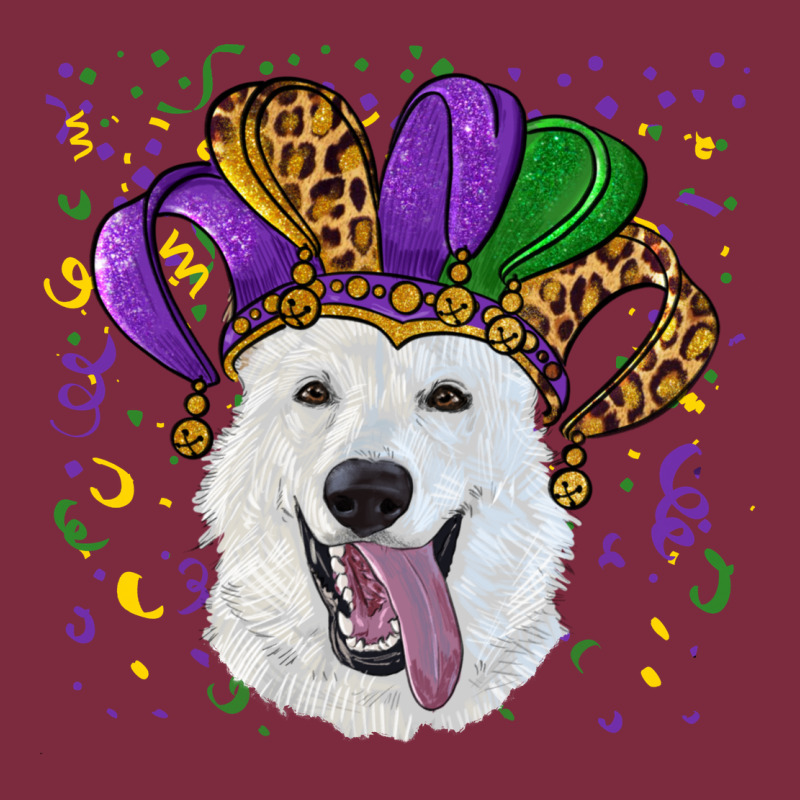Mardi Gras Hat  White Shepherd Premium Hoodie by RanaPortraitStore | Teevron
