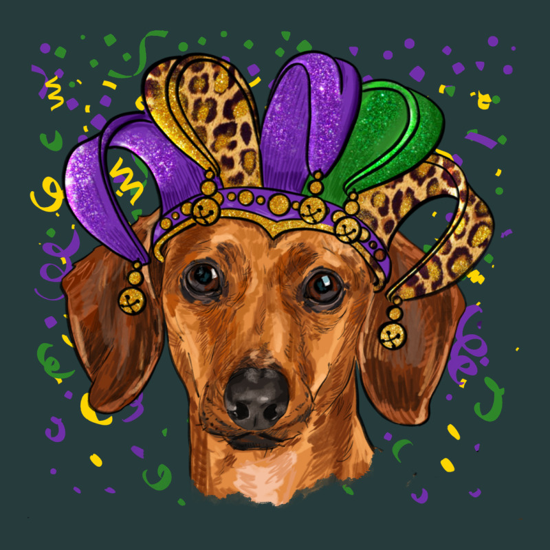Mardi Gras Hat Dachshund Premium Hoodie by RanaPortraitStore | Teevron
