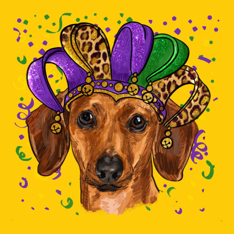 Mardi Gras Hat Dachshund Premium Hoodie by RanaPortraitStore | Teevron