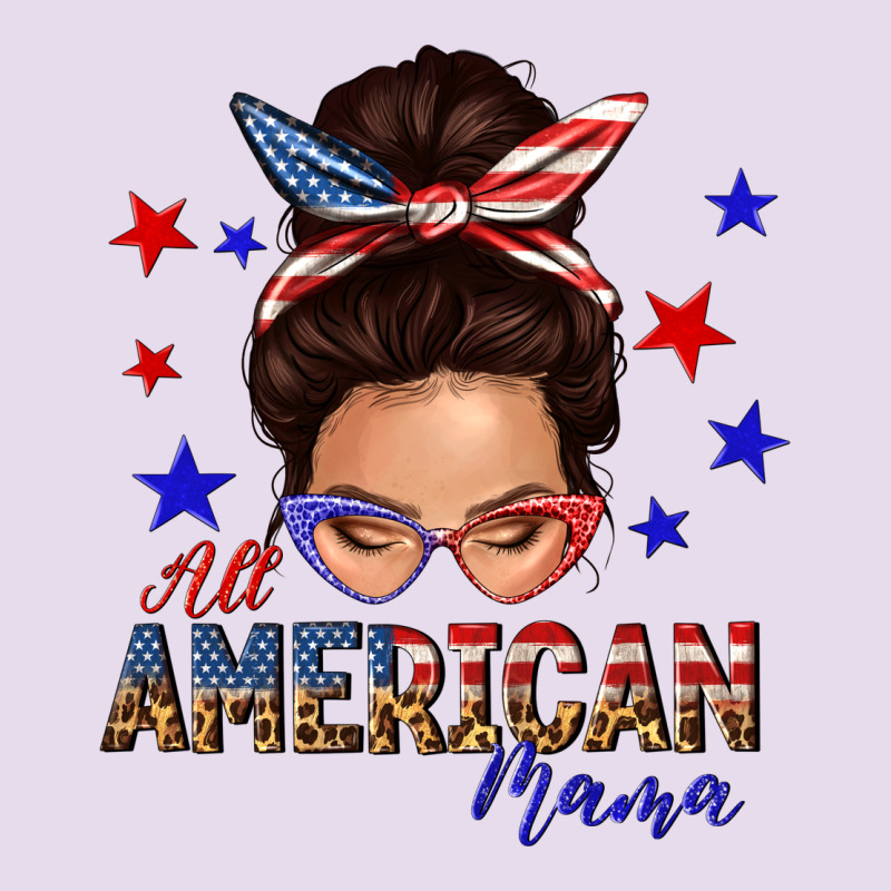 All American Mama Messy Bun Premium Hoodie by texasbilliewilder | Teevron