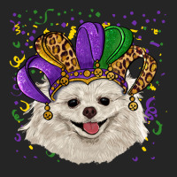 Mardi Gras Hat White Pomeranian Premium Hoodie | Teevron