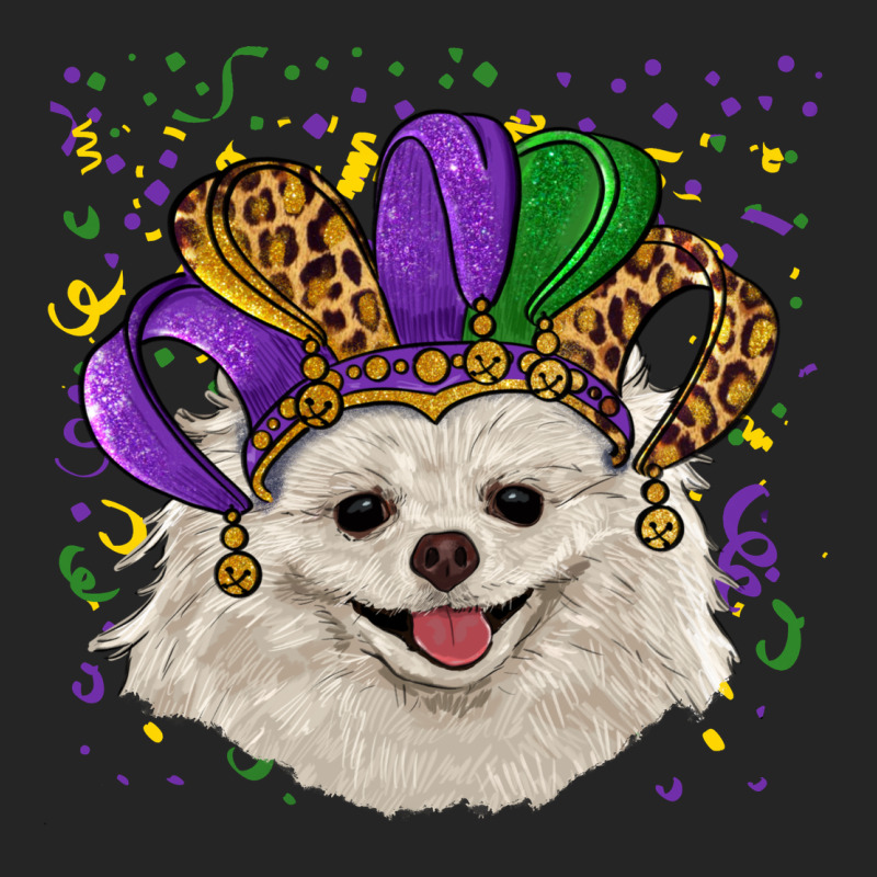 Mardi Gras Hat White Pomeranian Premium Hoodie by RanaPortraitStore | Teevron