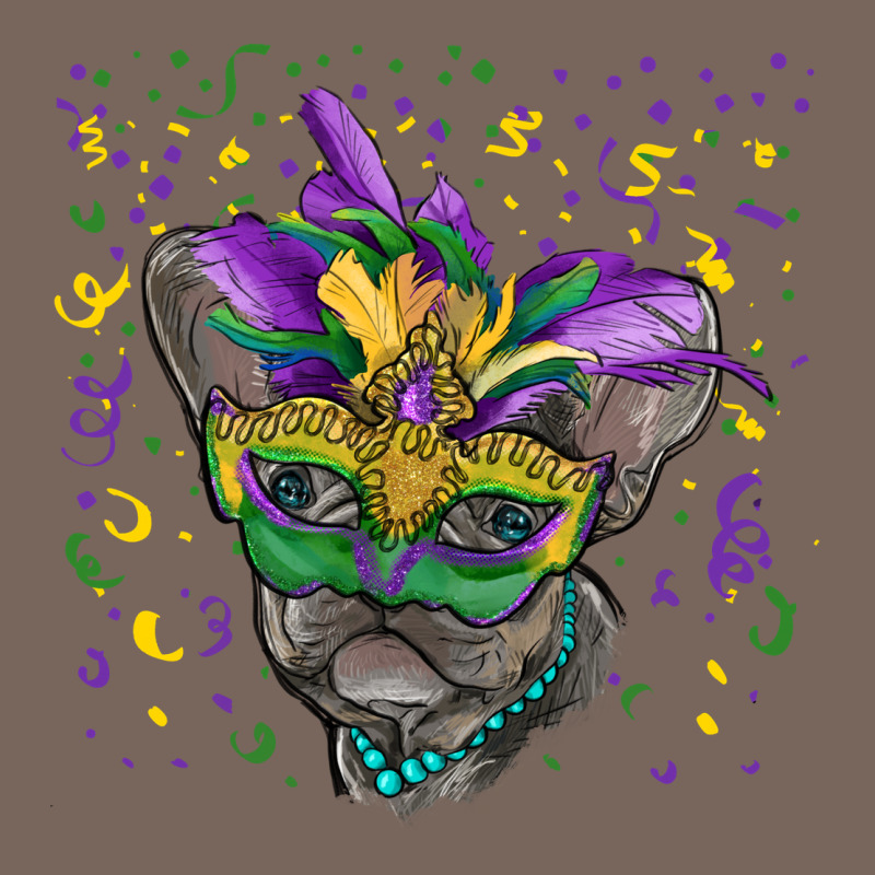 Mardi Gras Mask French Bulldog Premium Hoodie by RanaPortraitStore | Teevron