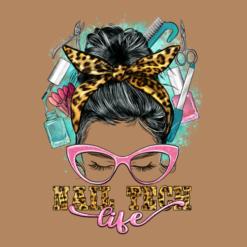 Nail Tech Life Messy Bun Long Sleeve Tee by BarkalooDesign | Teevron