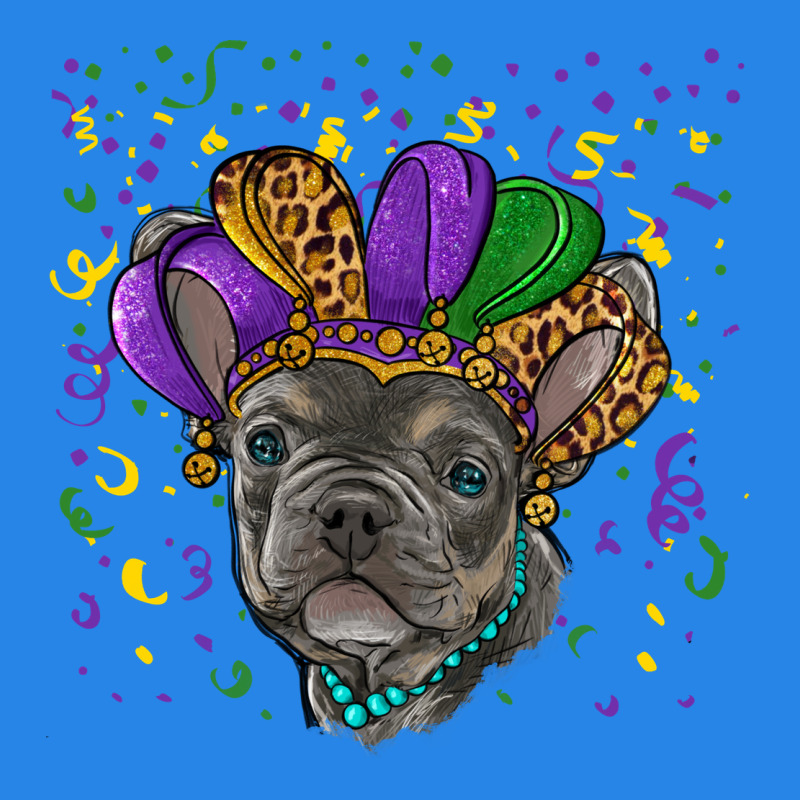 Mardi Gras French Bulldog Premium Hoodie by RanaPortraitStore | Teevron