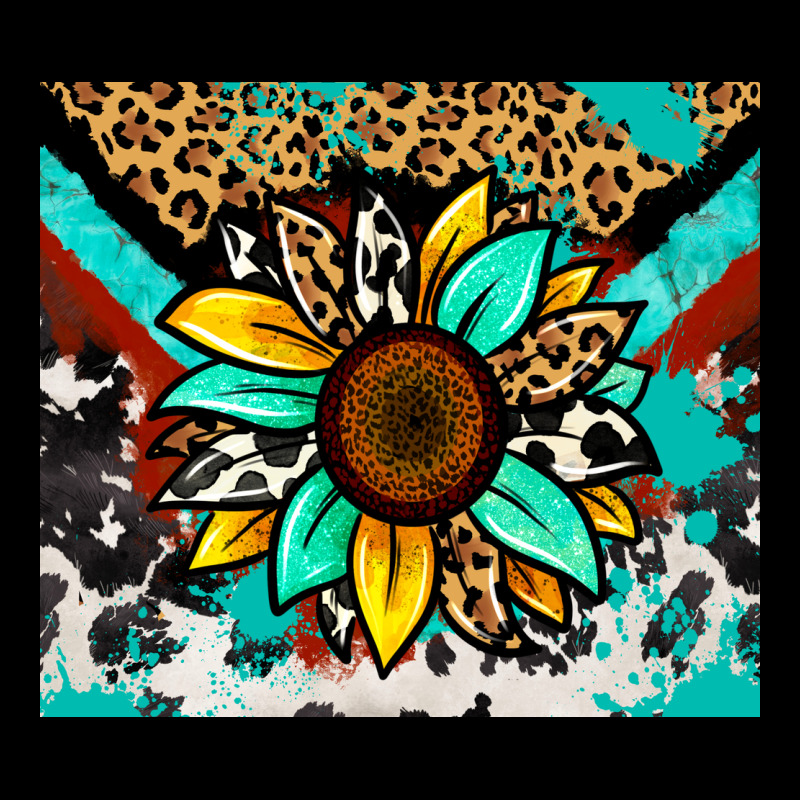 Turquoise Gemstone Sunflower Urban Hoodie by Zillion Design Studio | Teevron