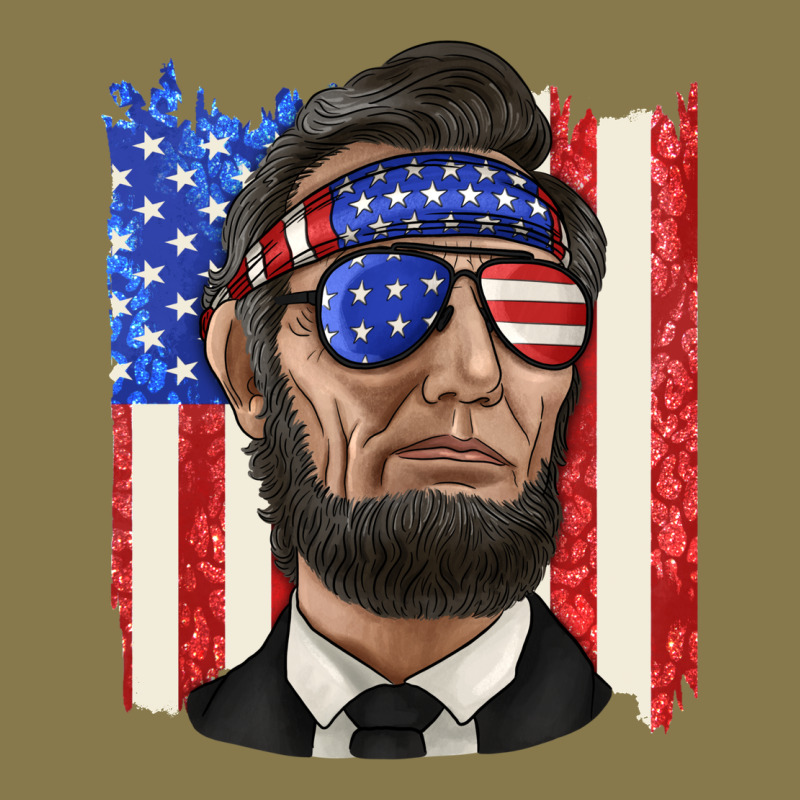 American Flag With Lincoln Premium Hoodie by texasbilliewilder | Teevron