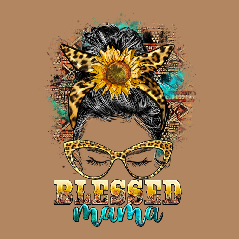 Blessed Mama Messy Bun Long Sleeve Tee by BarkalooDesign | Teevron