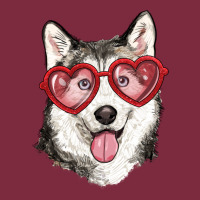 Husky With Love Glasses Premium Hoodie | Teevron