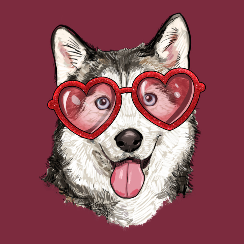 Husky With Love Glasses Premium Hoodie by RanaPortraitStore | Teevron