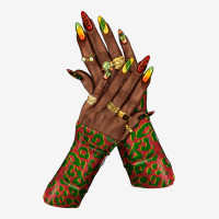Juneteenth Nail Art With Afro Hand Urban Hoodie | Teevron