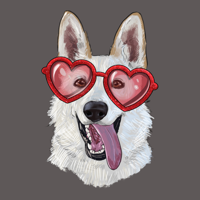 White Shepherd With Love Glasses Premium Hoodie by RanaPortraitStore | Teevron