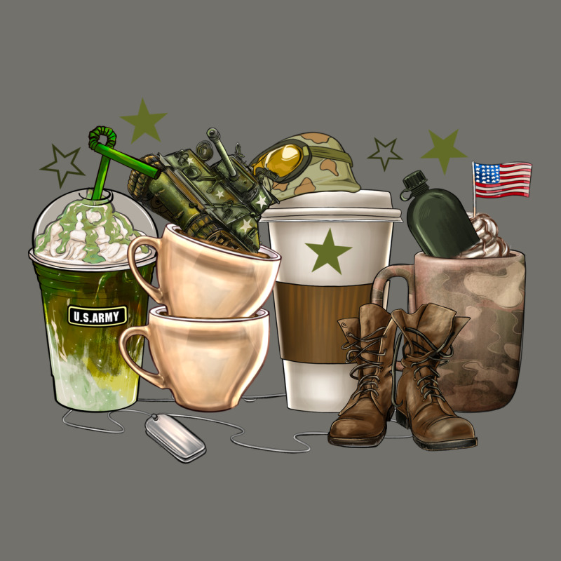 Coffee Cups Army Premium Hoodie by texasbilliewilder | Teevron