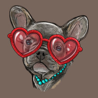 French Bulldog With Love Glasses Premium Hoodie | Teevron