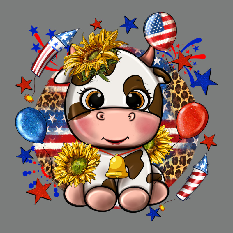 Cute Cow Fourth Of July Premium Hoodie by texasbilliewilder | Teevron