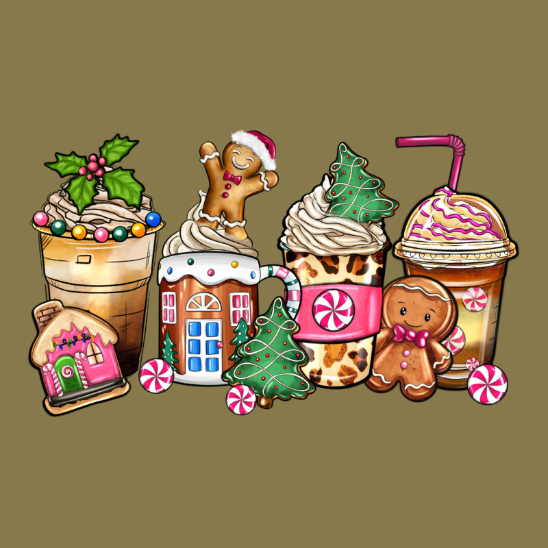 Pink Gingerbread Coffee Cups Premium Hoodie by Zillion Design Studio | Teevron