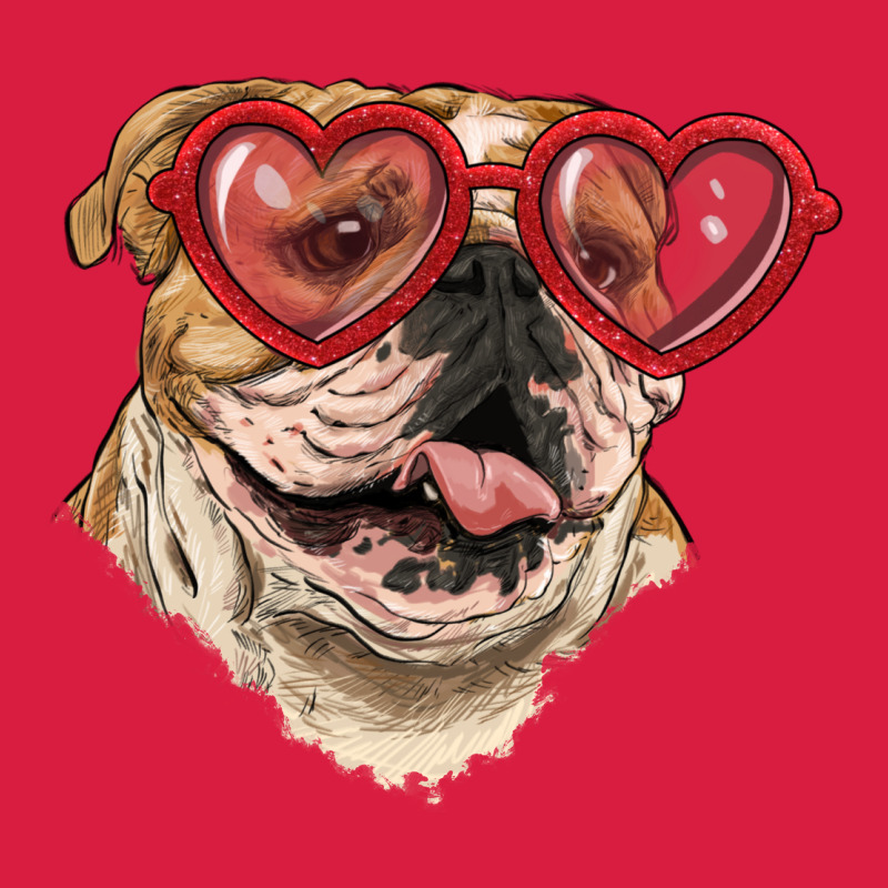 English Bulldog With Love Glass Premium Hoodie by RanaPortraitStore | Teevron