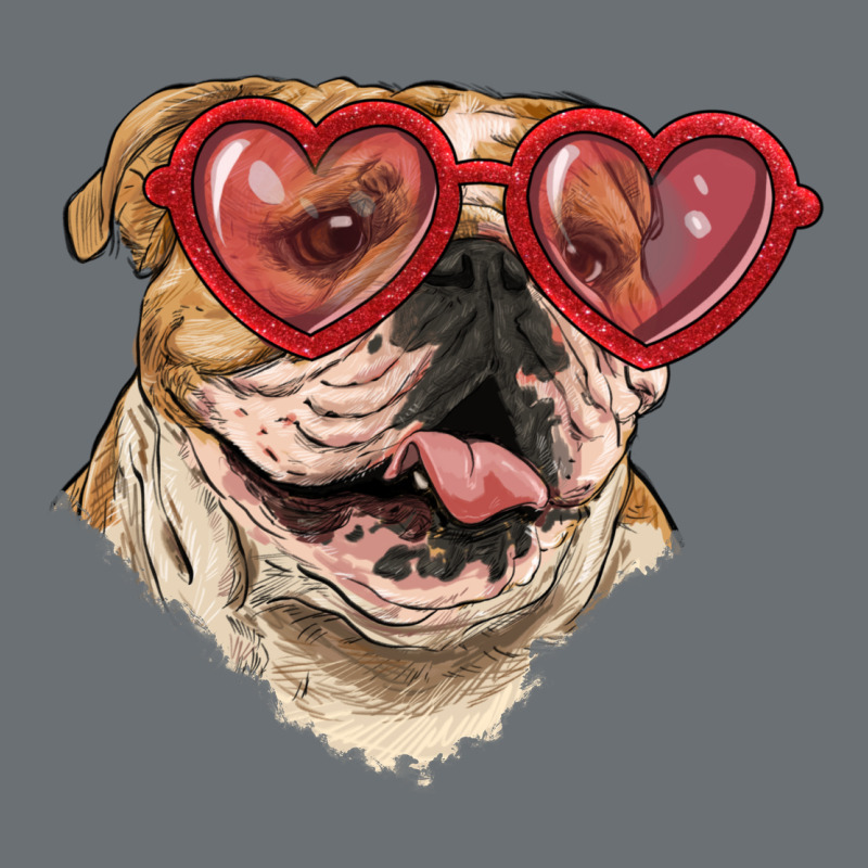 English Bulldog With Love Glass Premium Hoodie by RanaPortraitStore | Teevron
