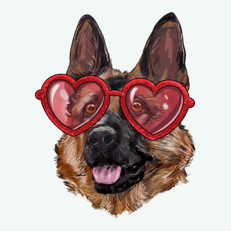German Shepherd With Love Glasses Premium Hoodie by RanaPortraitStore | Teevron