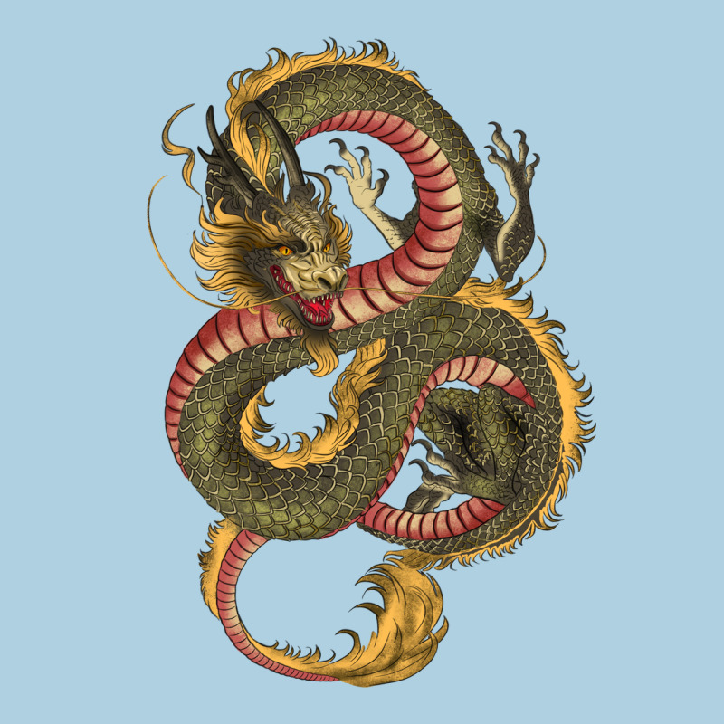 Green And Yellow Dragon Premium Hoodie by RanaPortraitStore | Teevron