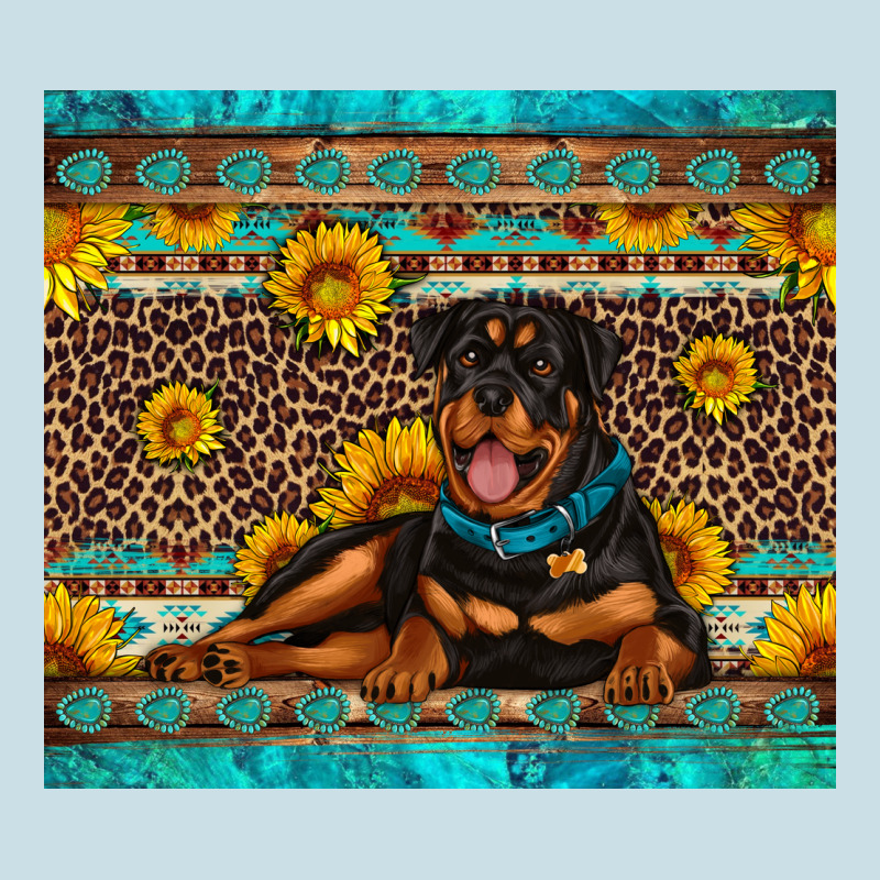 Rottweiler With Western Background Ladies Tee by Artiststas | Teevron