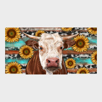 Heifer With Sunflower And Serape Urban Hoodie | Teevron
