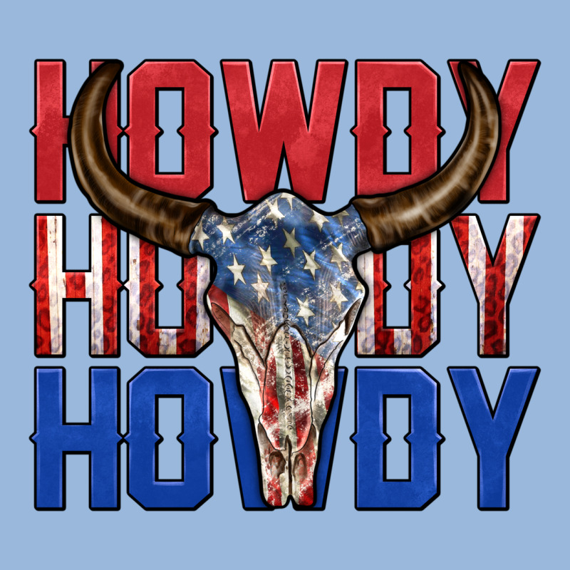 Howdy Howdy Howdy 4th Of July Bull Skull Billie Wi Premium Hoodie by texasbilliewilder | Teevron