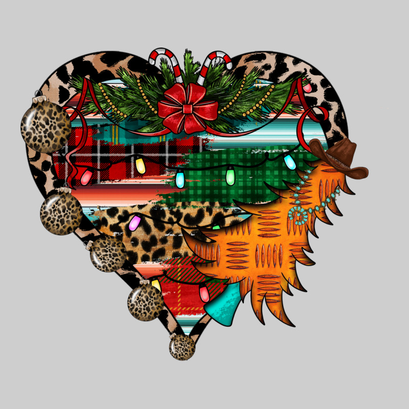 Festive Western Christmas Heart Premium Tee by CowhideDigitalArt | Teevron