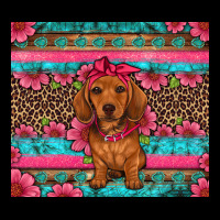 Dachshund Puppy Floral Ladies Tee | Teevron