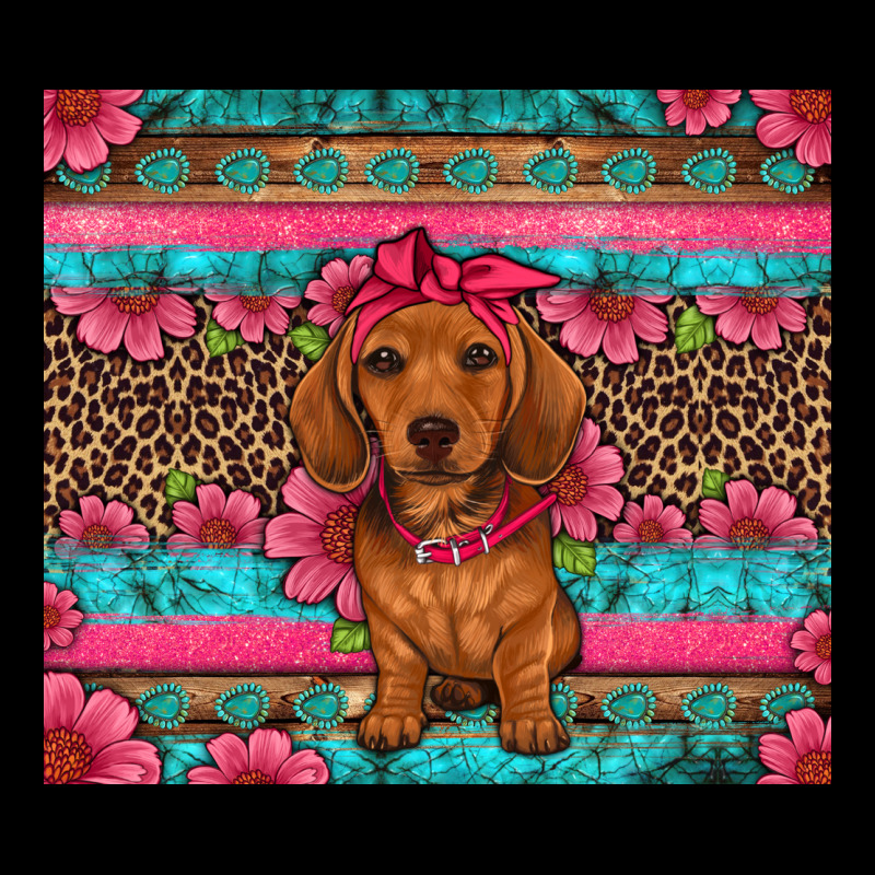 Dachshund Puppy Floral Ladies Tee by Artiststas | Teevron