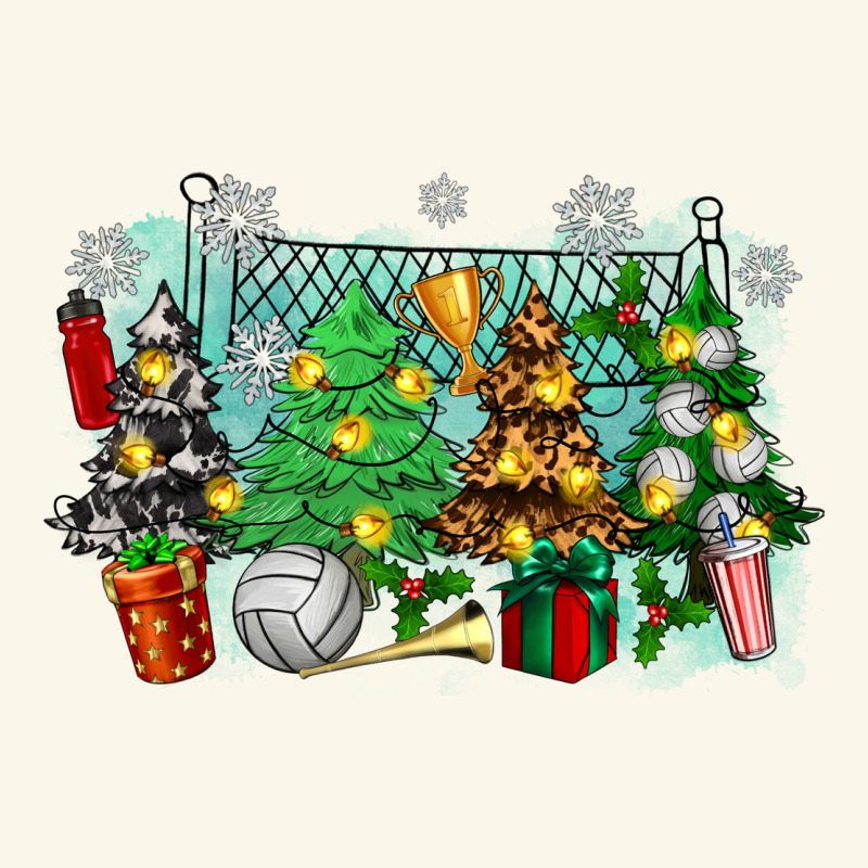 Christmas Trees With Volleyball Premium Hoodie by Zillion Design Studio | Teevron