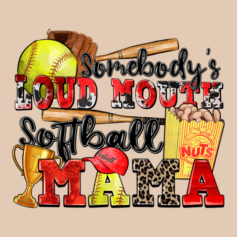 Somebody's Loud Mouth Softball Mama Urban Hoodie by Zillion Design Studio | Teevron