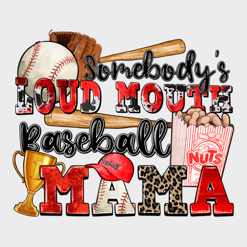 Somebody's Loud Mouth Baseball Mama Urban Hoodie by Zillion Design Studio | Teevron