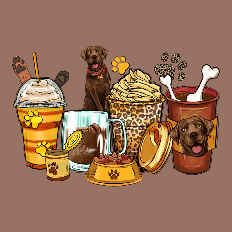 Labrador Retriever Coffee Cups Premium Hoodie by Zillion Design Studio | Teevron